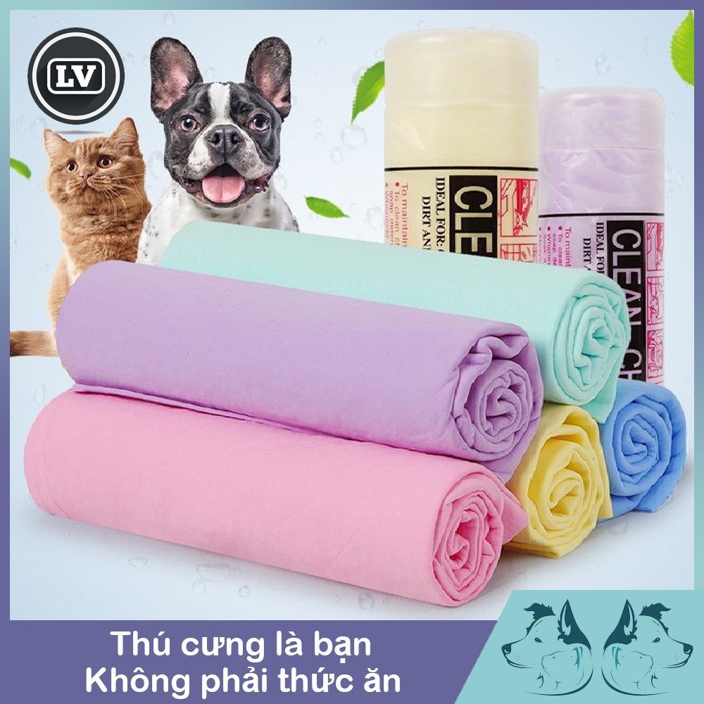 Khăn tắm siêu thấm chó mèo size nhỏ - Khăn tắm chó mèo Phụ Kiện Long Vũ