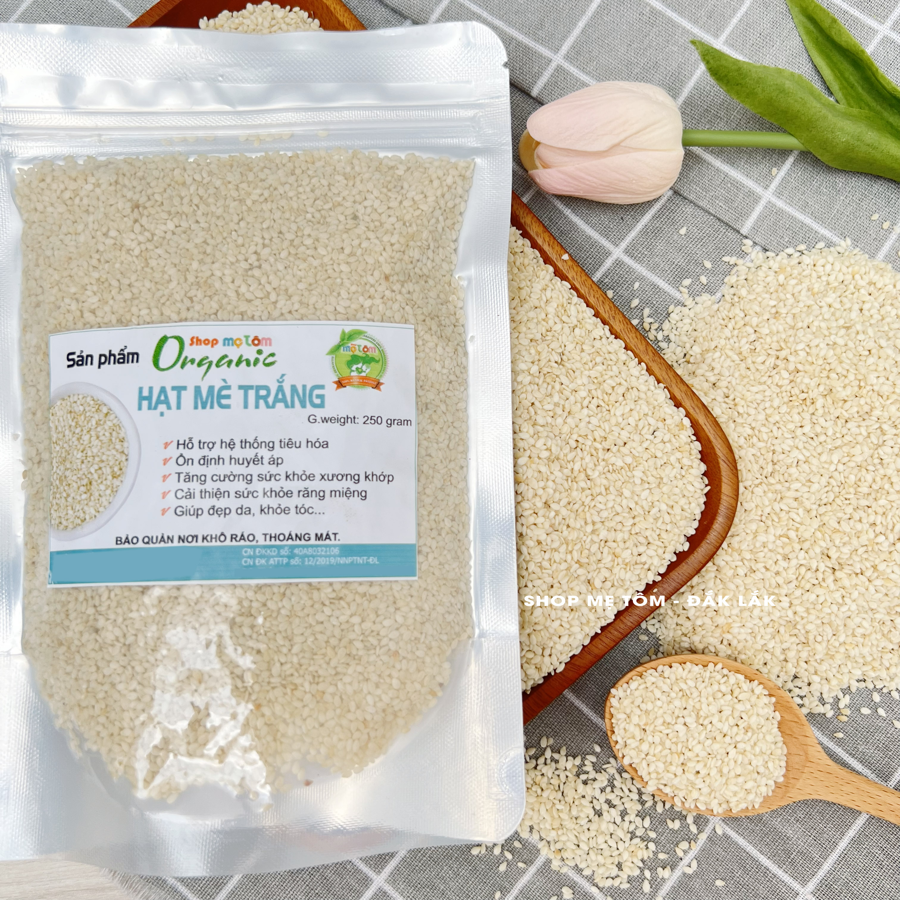 250GRAM HẠT MÈ TRẮNG QUÊ RANG HOẶC LÀM SỮA HẠT