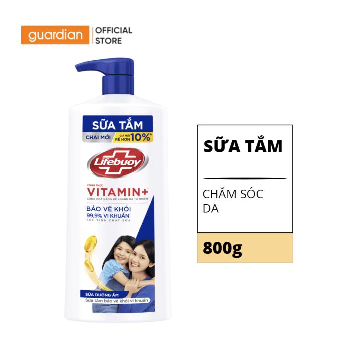 Sữa Tắm Chăm Da Sạch Khuẩn Lifebuoy 800g