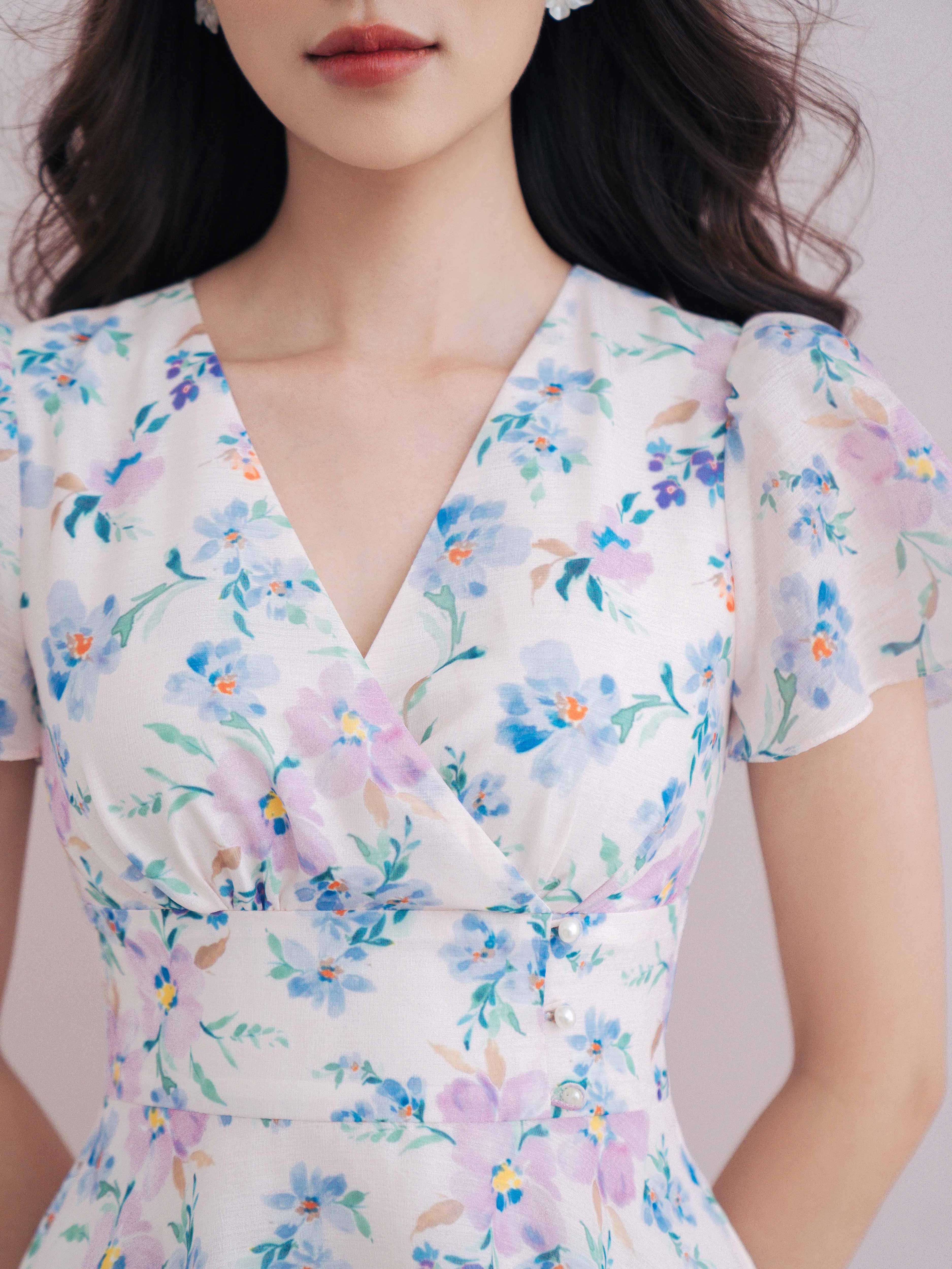 Váy wrap cúc trai lệch 4VA1315BE Lep'