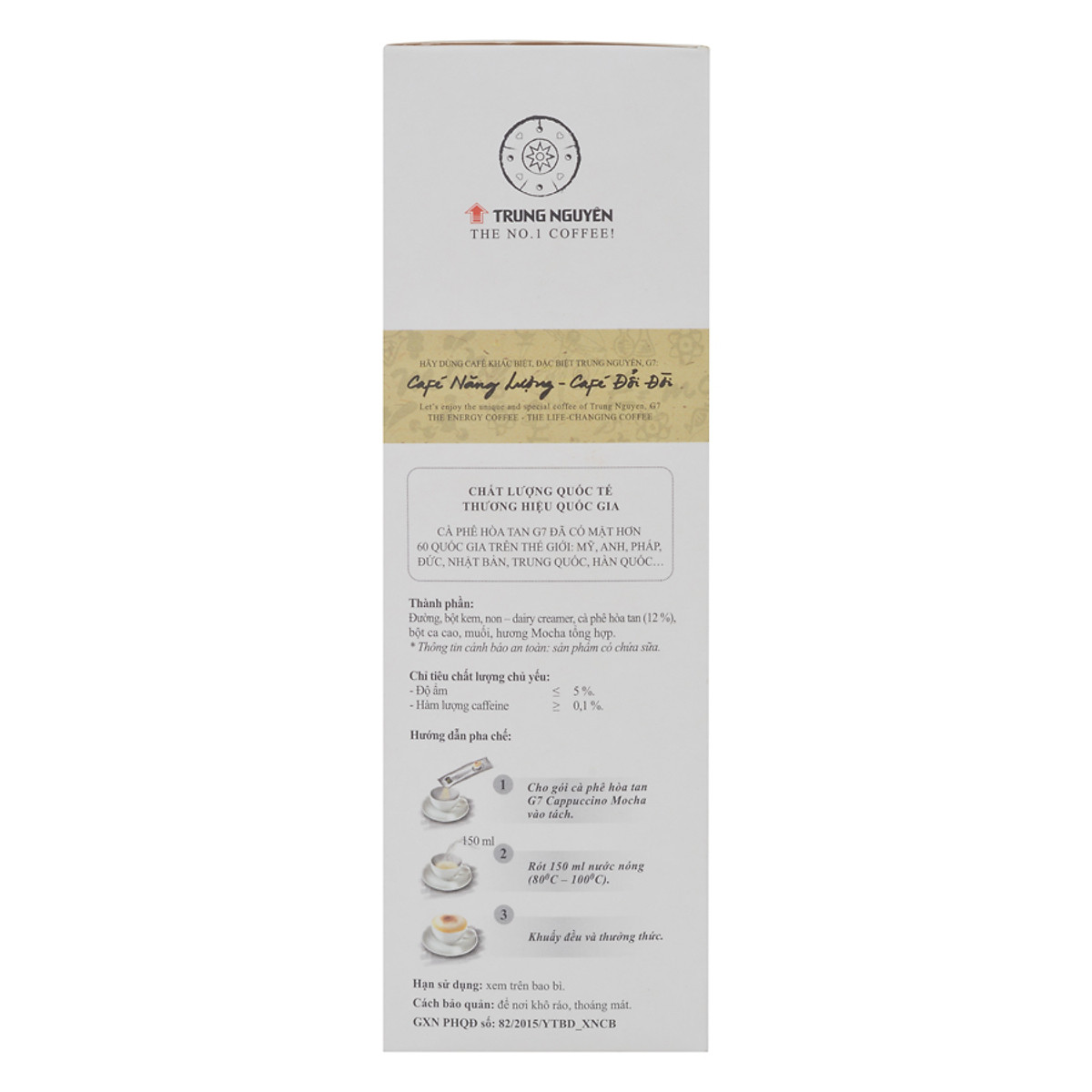 Combo 12 Hộp Cà phê Cappuccino Hazelnut Trung Nguyên( Thùng 12 Hộp x 12 Gói)