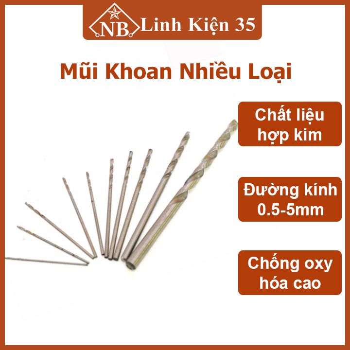 Mũi khoan thường, mũi khoan hợp kim kích thước đa dạng
