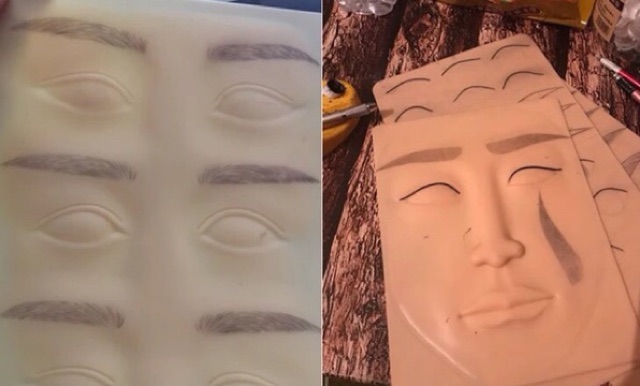 Da mặt 3d, Da giả 3d học phun xăm, Da 3d mí, Da 3d môi