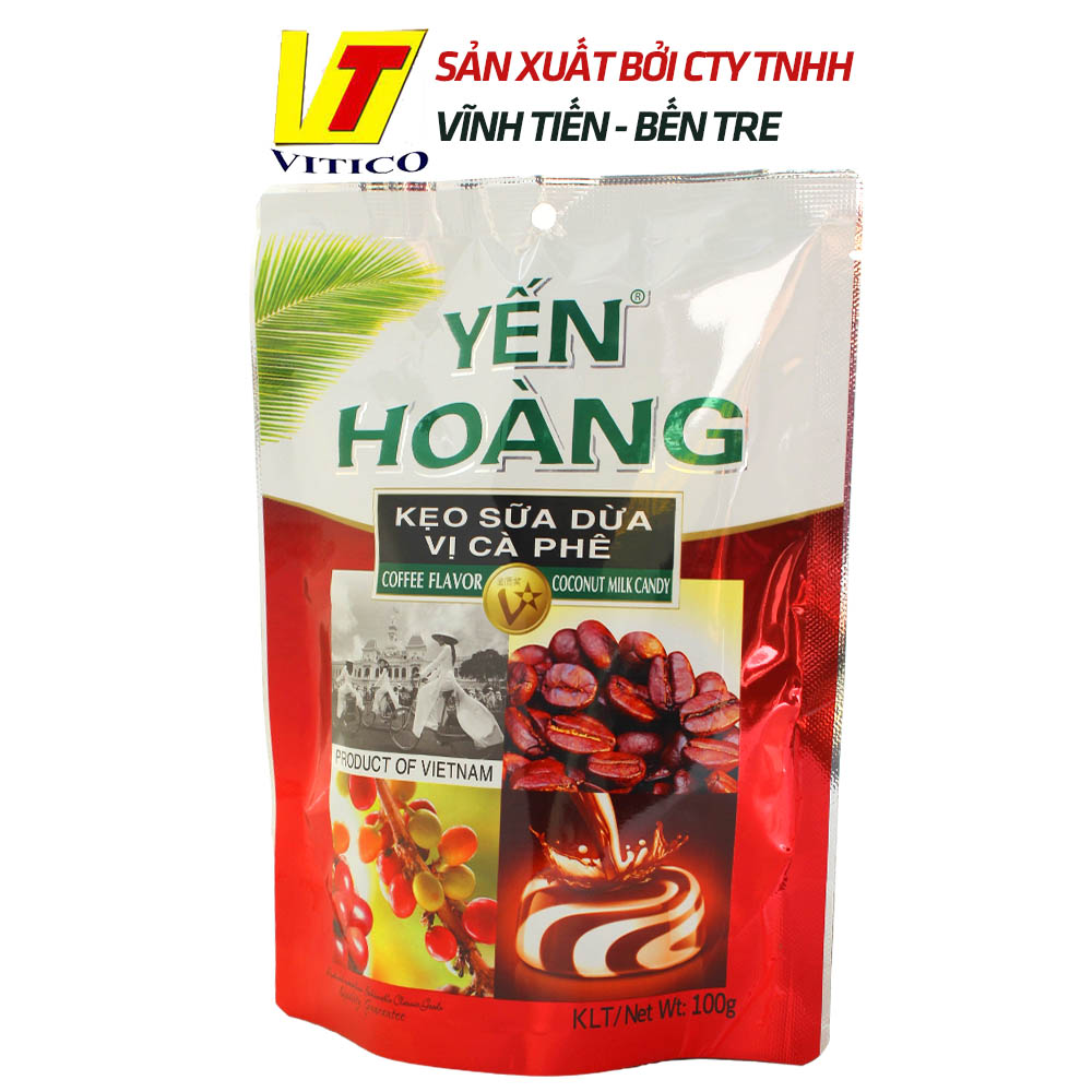 Kẹo Dừa YẾN HOÀNG Vị Café 100g - Đặc Sản Bến Tre
