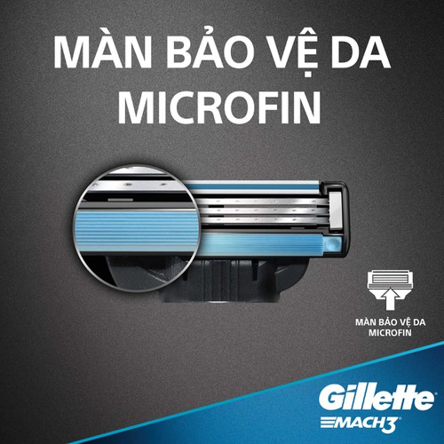 Vỉ 03 lưỡi cạo râu Gillette Mach 3+ Mới
