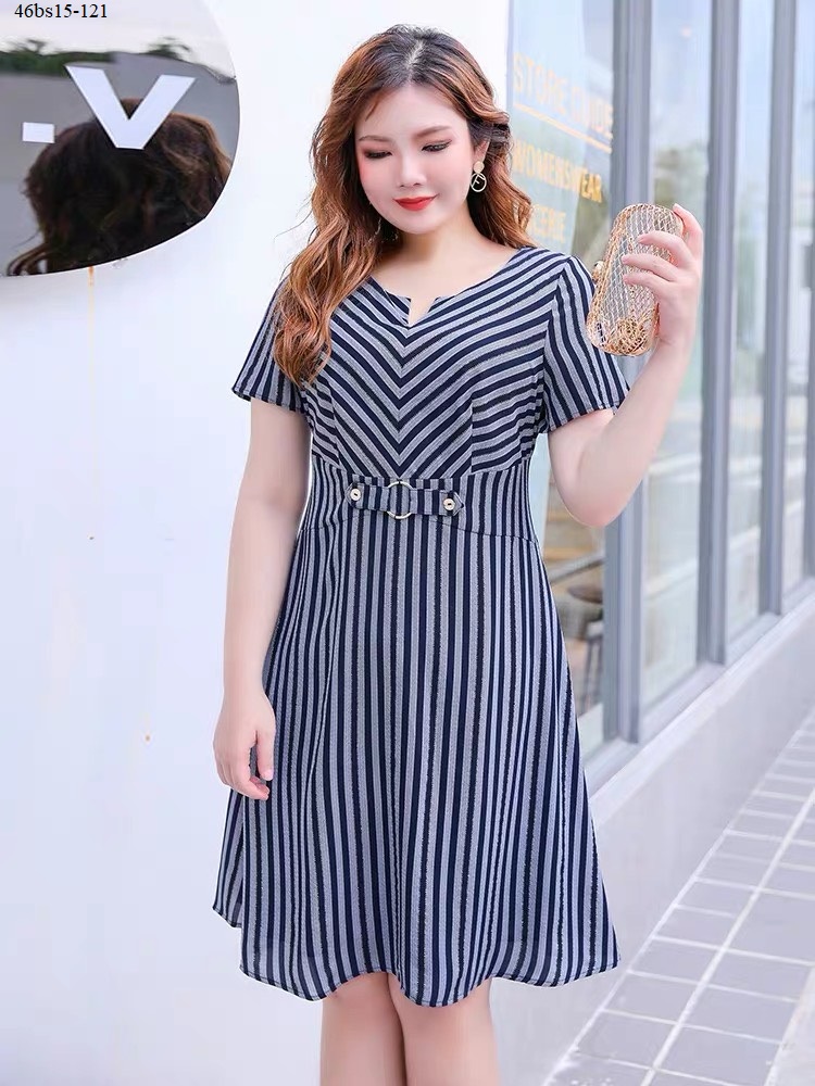 ĐẦM SỌC CÁCH ĐIỆU BIG SIZE THANH LỊCH