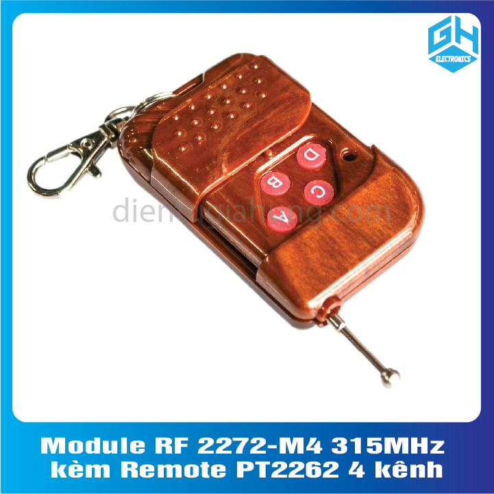 1 Bộ Module RF 2272-M4 kèm Remote PT2262 4 kênh
