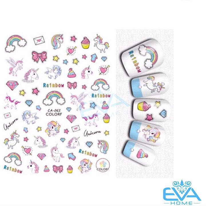 [HCM]Miếng Dán Móng Tay 3D Nail Sticker Tráng Trí Hoạ Tiết Ngựa Hồng Pony CA065