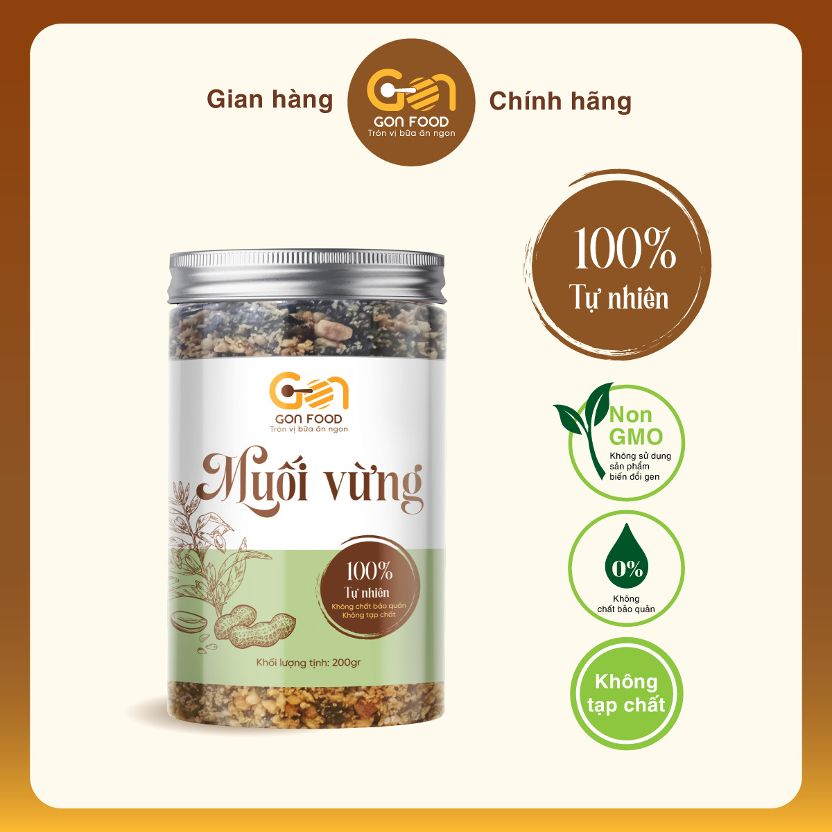 Muối vừng SIÊU rong biển GON FOOD hữu cơ ăn chay, ăn thực dưỡng