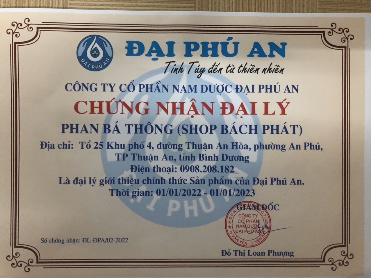 TINH DẦU THỰC VẬT ĐẠI PHÚ AN 15ML ( Chính hãng )