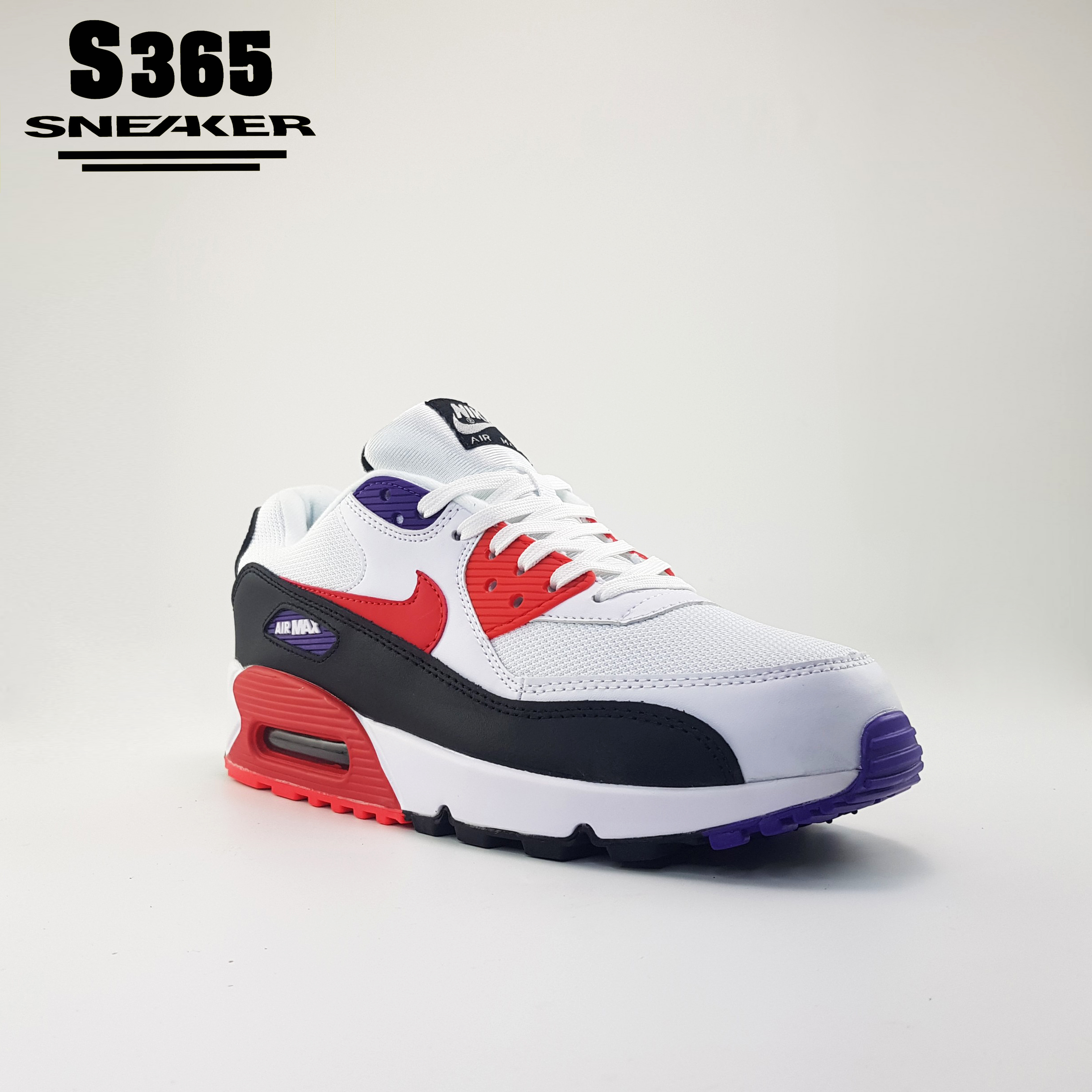 Giày thể thao sneaker Air max 90 White Red - Air max 3