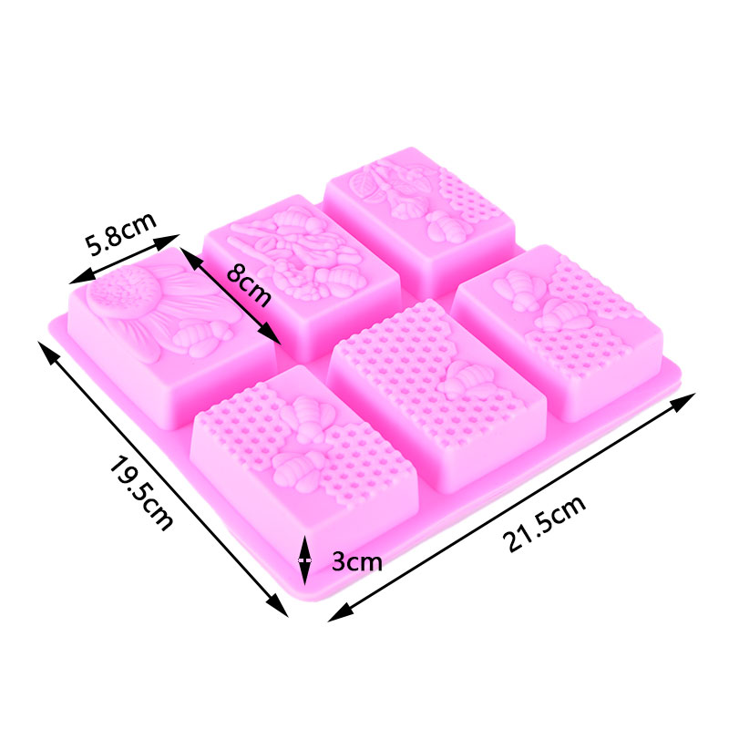 Xi yang Jing Heishada 1pc Honey Bee Silicone Soap Mold diy Handmade Craft 3d Soap Mold