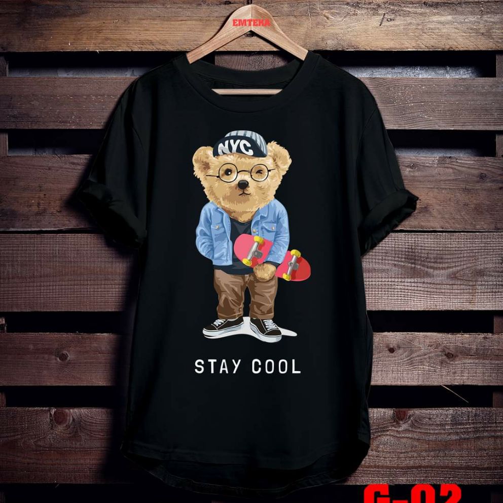[HCM]Áo thun TAY NGẮN Gấu stay cool (TAY LỠ IB)