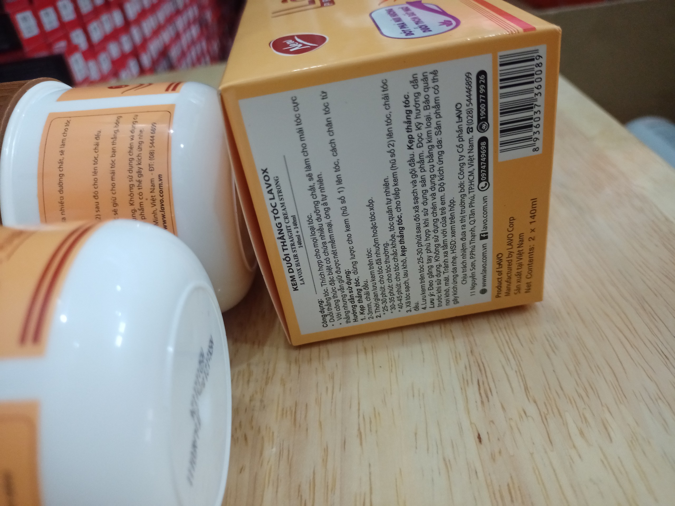 Duỗi lavox cam dùng cho 1 đầu 150ml