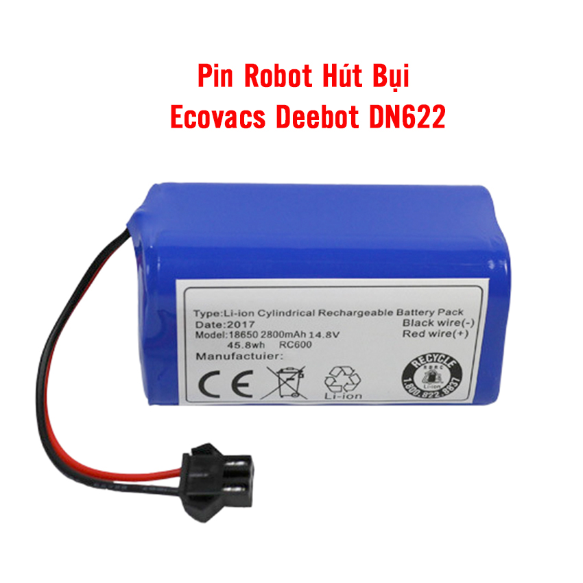 Pin robot hút bụi lau nhà Ecovacs Deebot DN622