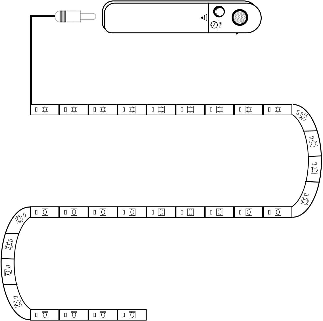 [HCM]Battery Powered LED Strip Motion Sensor Night Light