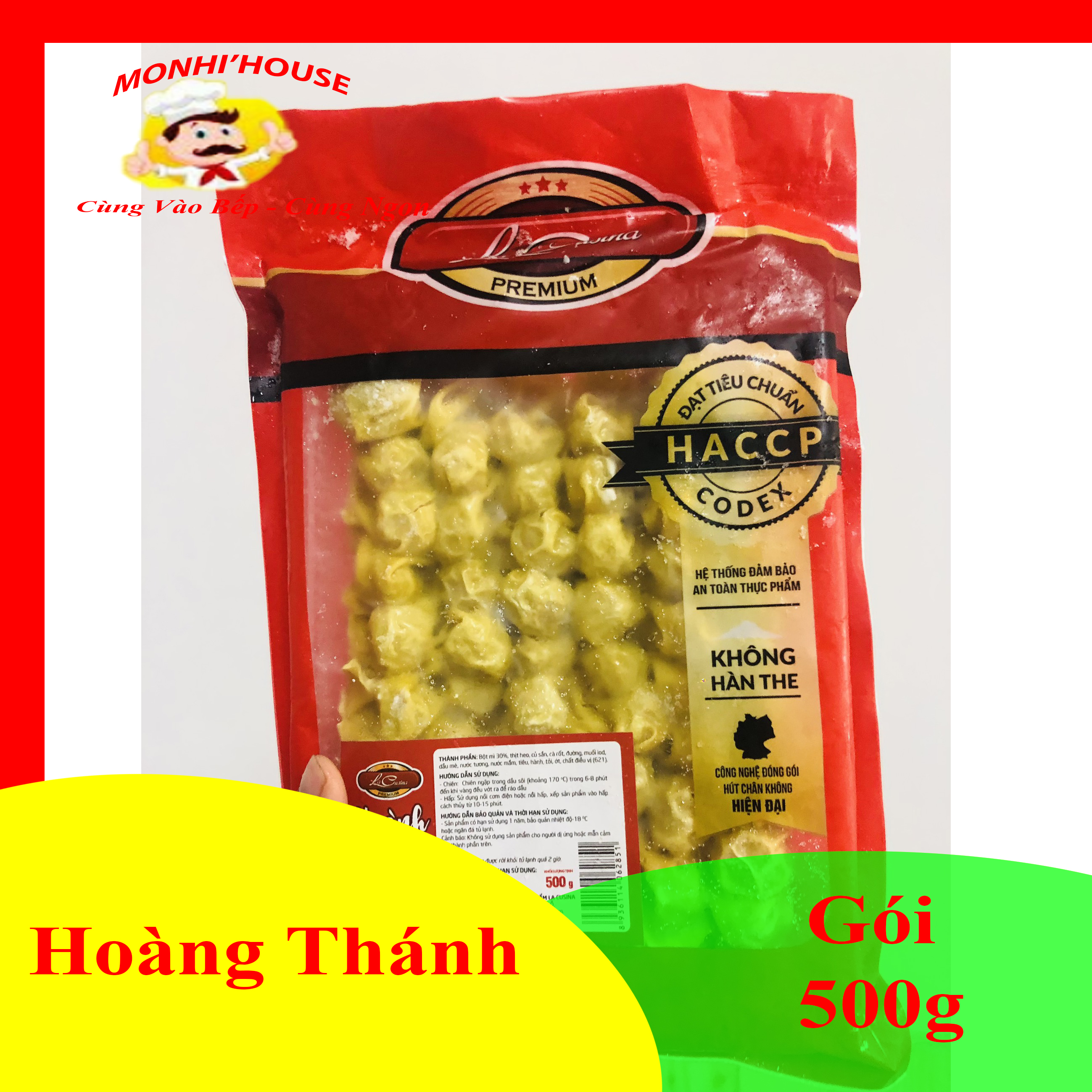 Khay hoành thánh Lacusia 500g
