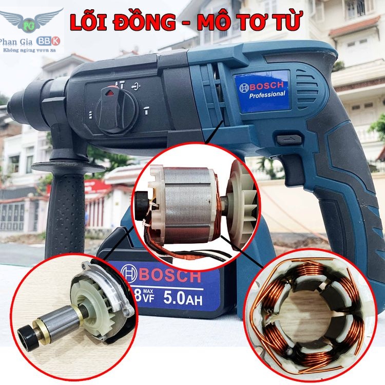 Máy khoan bê tông dùng pin bosch 118v