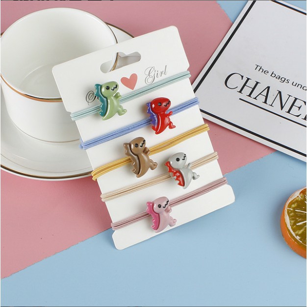 CỘT TÓC KHỦNG LONG CON SIÊU CUTE - COMBO 03 CỘT TÓC
