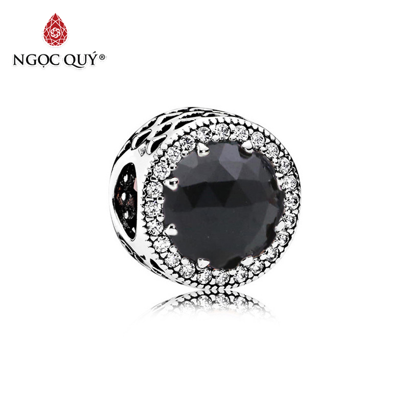 Charm bạc xỏ ngang đính đá - Ngọc Quý Gemstones