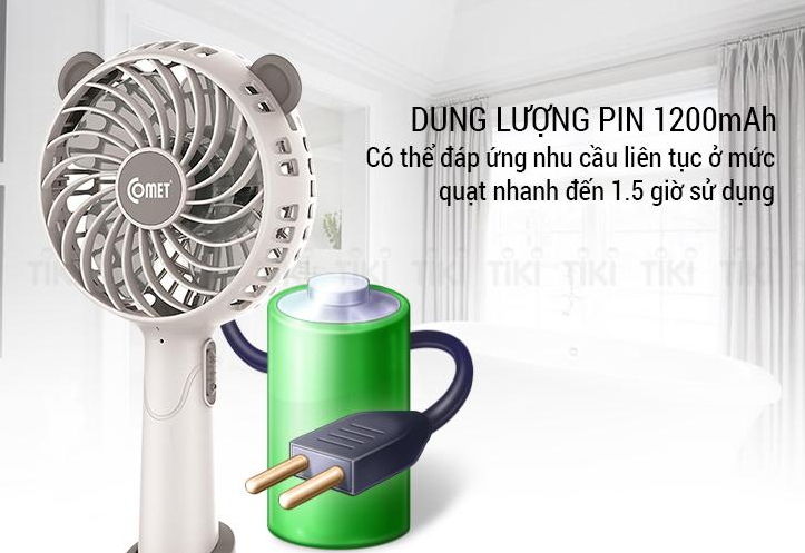 Quạt Sạc cầm tay Comet CRF0804 (Cái)