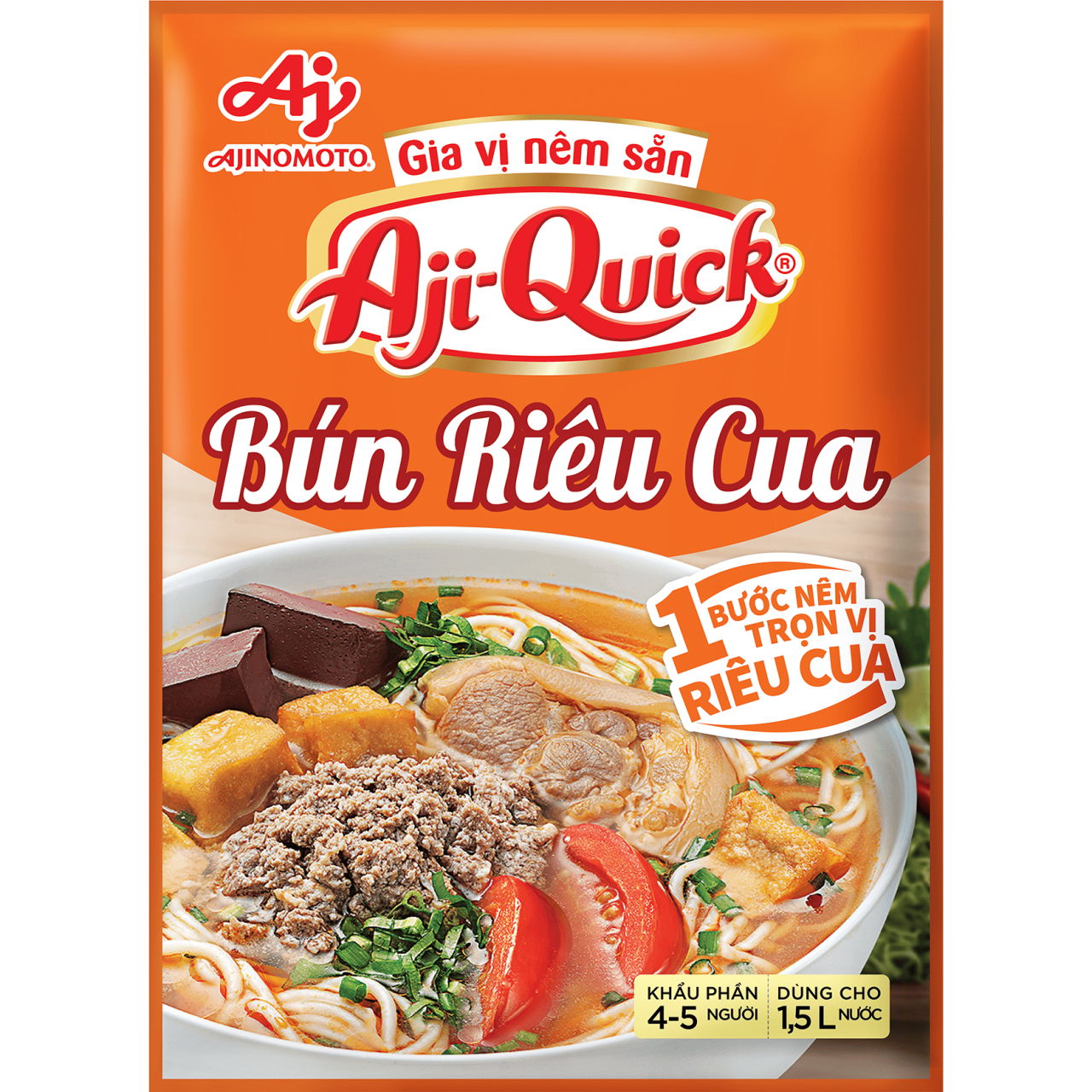 Combo 6 Gói Gia Vị Nêm Sẵn Aji-Quick® Bún Riêu Cua 54g/Gói - Ảnh 4