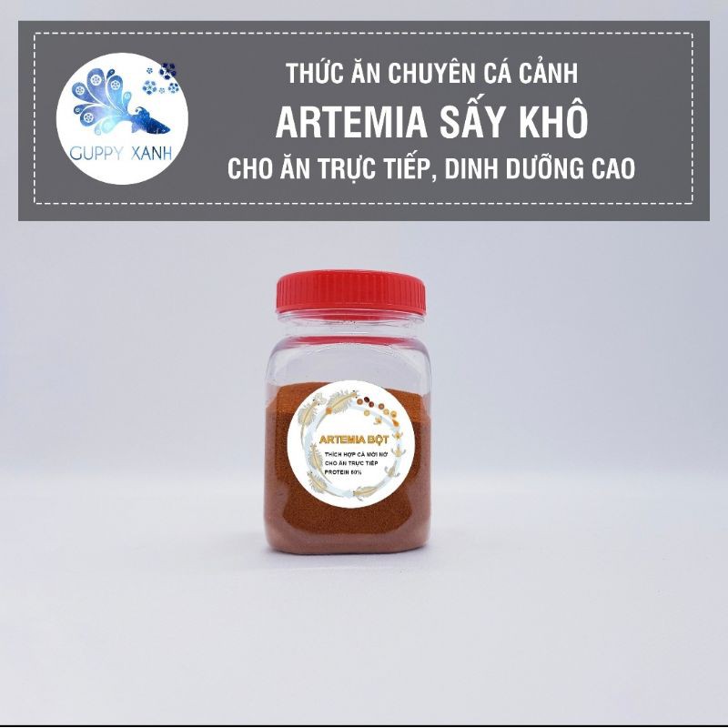 Artemia tách vỏ sấy khô - cho cá ăn không cần ấp - guppy xanh