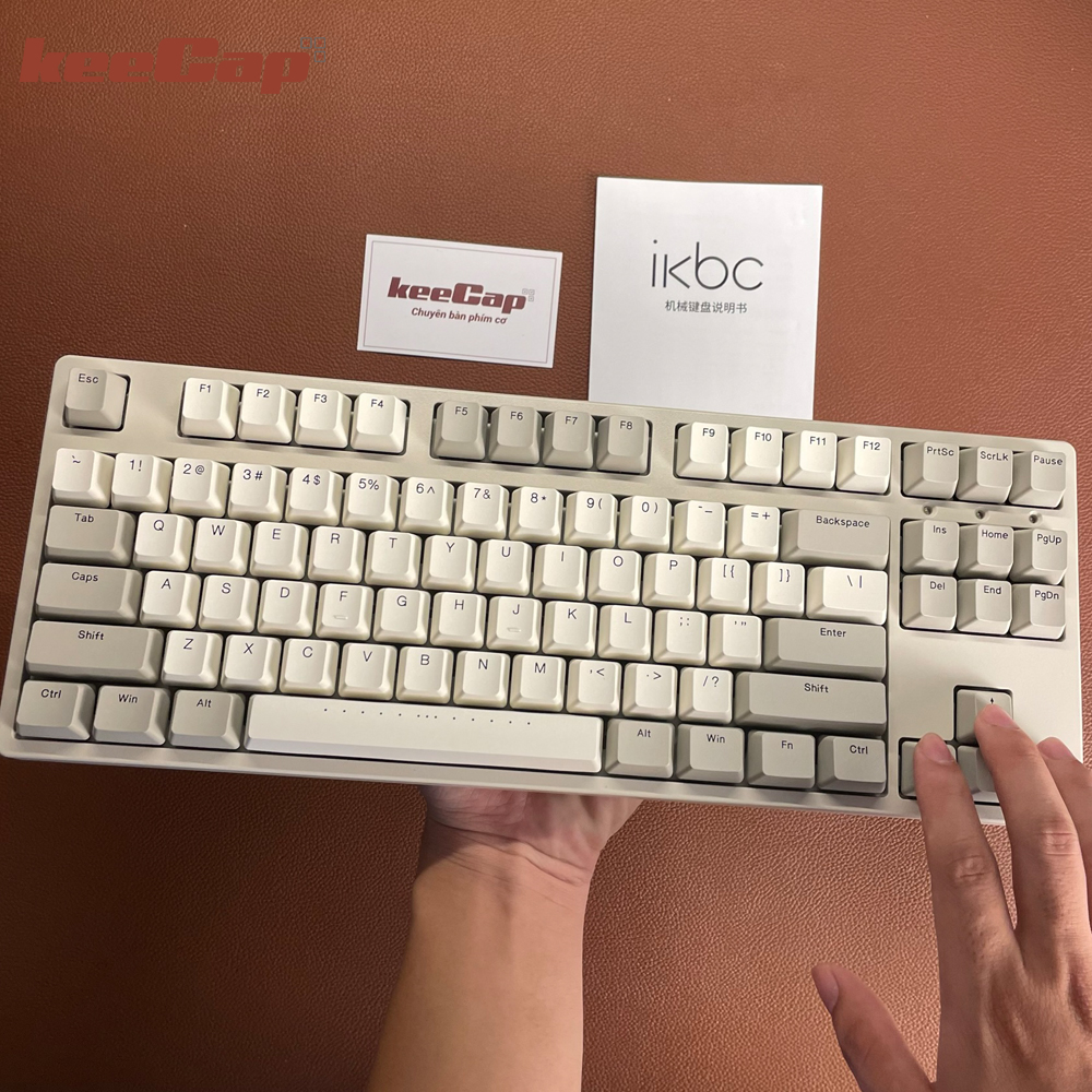 [KEECAP] Bàn phím cơ IKBC W200 Industrial Gray Retro (Wireless 2.4Ghz – Cherry MX Red Switch – 87 phím)