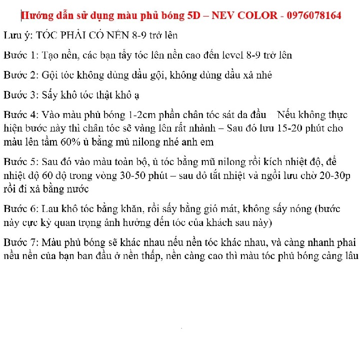 Tóc Nhuộm Phủ Bóng Hàn Quốc 450ml, phủ mịn 5D Hàn quốc