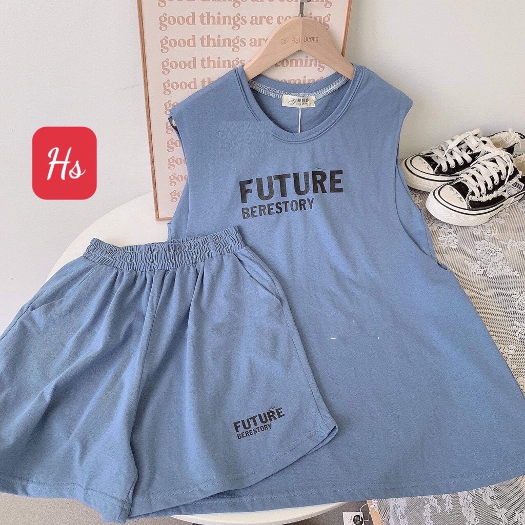 [FREESHIP + HOÀN TIỀN 50K] Bộ Quần Áo TankTop FUTURE 🦋 Set Áo 3 Lỗ Quần Đùi Nữ Form Rộng 3 Màu 🦋