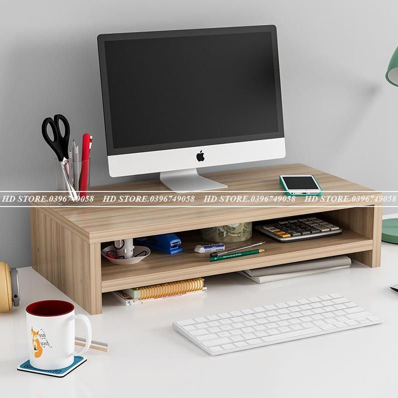 KỆ ĐỂ SÁCH - KỆ MÁY TÍNH - DECOR LẮP GHÉP - 2 TẦNG