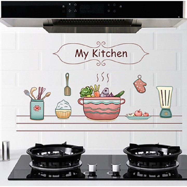 Decal dán bếp 3D Kích Thướt 60x90cm