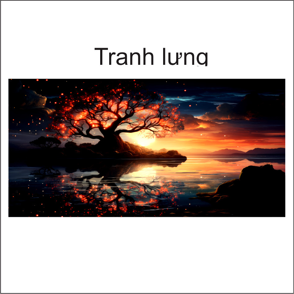 Tranh 3d dán hồ cá decal vip- in theo kích thước hồ