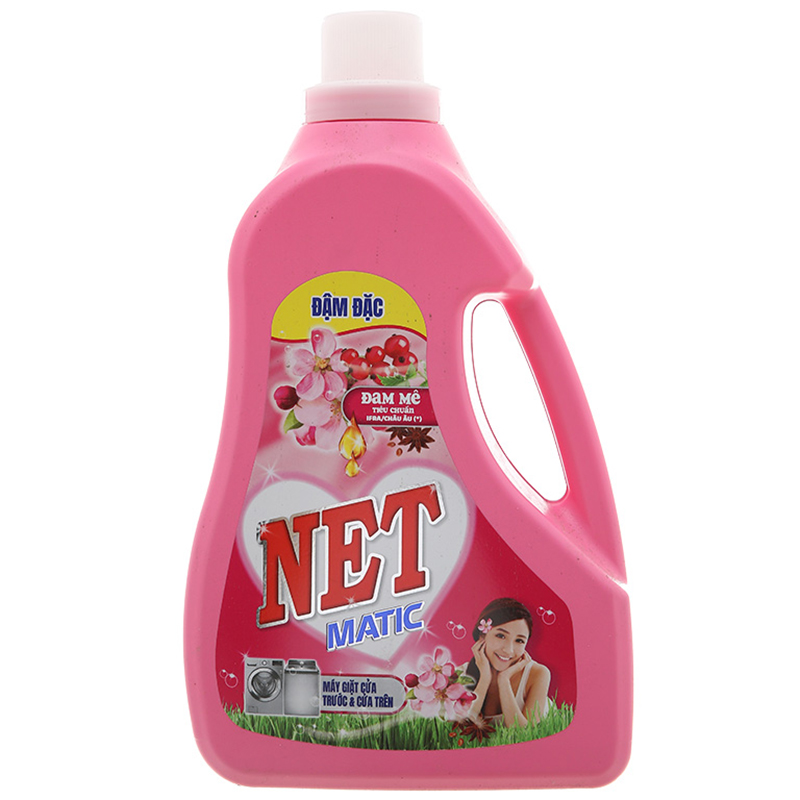 Nước Giặt NET Matic Hương Đam Mê 33kg - Dùng cho máy giặt cửa trước & cửa trên