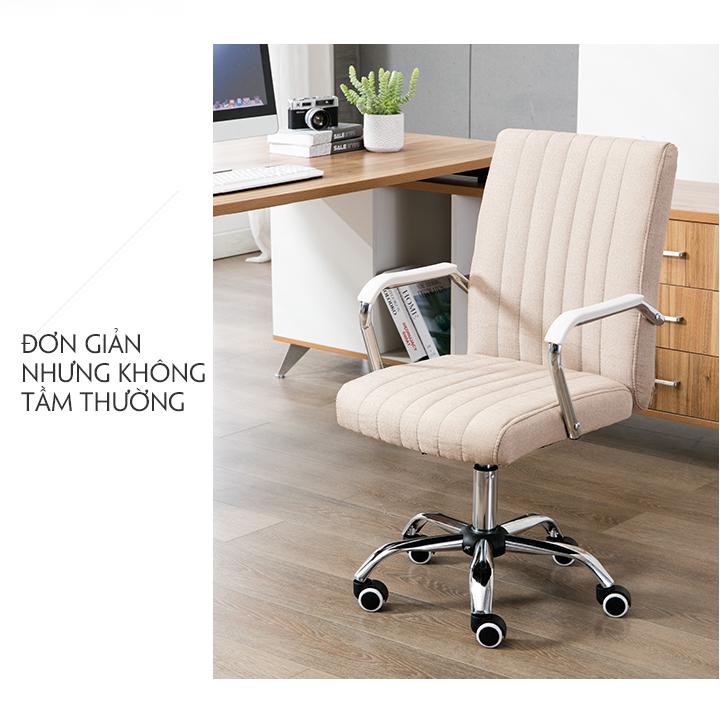 Ghế văn phòng - Ghế làm việc vải bố - Ghế văn phòng chân thép ghế vải giá rẻ