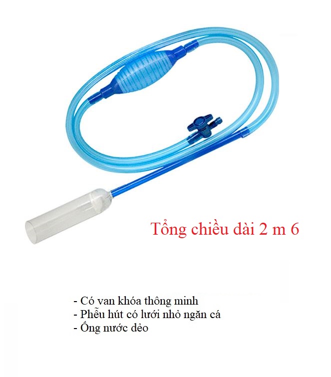 Ống bơm hút thay nước bể cá tiện lợi