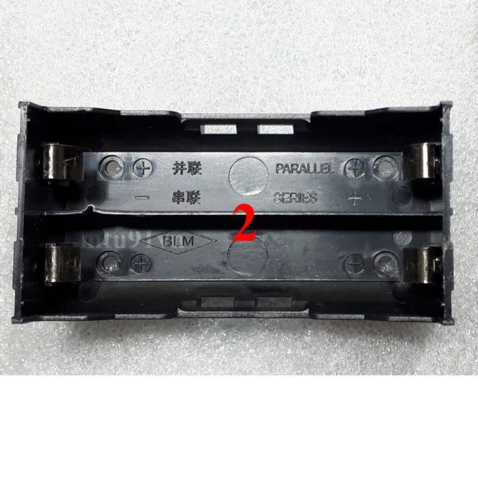 khay 2p))Đế Pin Li-ion 18650 Khay Hàn 2 Pin
