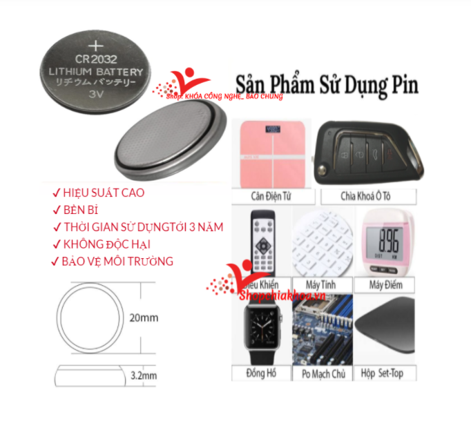 pin 3v 2032 lithium
