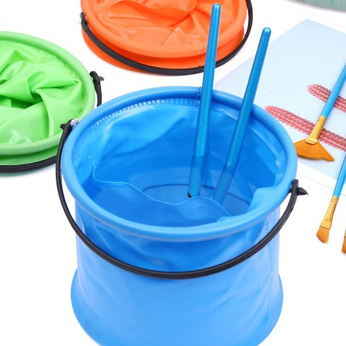 Xô gấp gọn, xô đựng nước rửa cọ vẽ