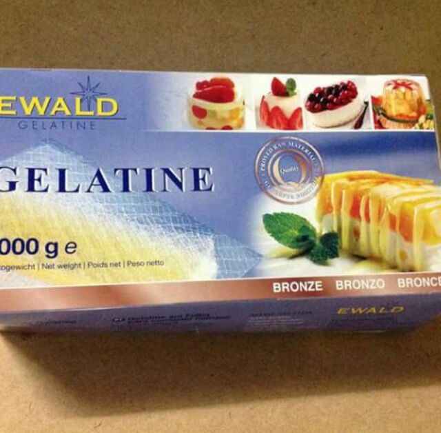 Gelatin lá [ GIÁ SỐC ] Gelatin lá EWALD ĐỨC (chiết 100gr lá)