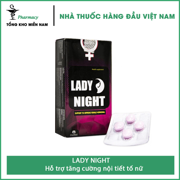 Viên Ngậm LADY NIGHT - hỗ trợ tăng cường nội tiết tố nữ - Hộp 8 viên – Tổng Kho MiềnNam cao cấp