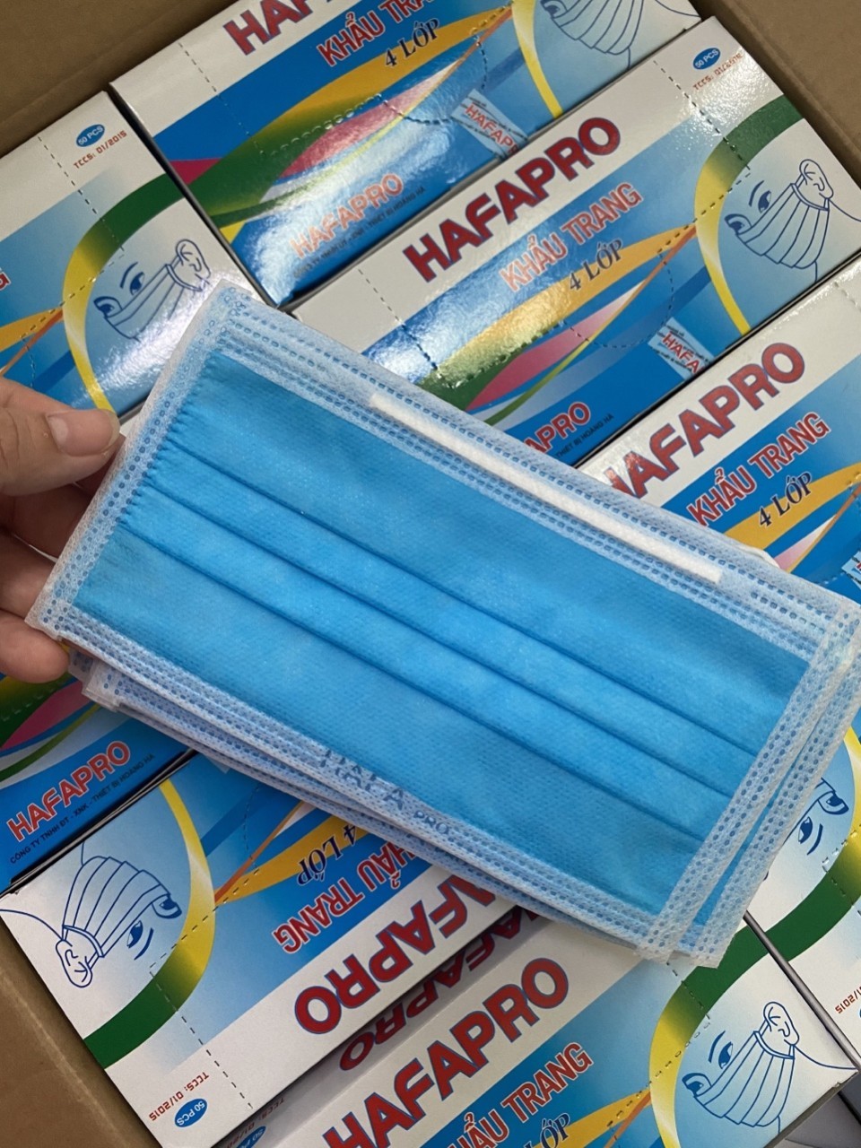 [Hàng kiểm định] - Khẩu trang 4 lớp HafaPro (50 cái/hộp)