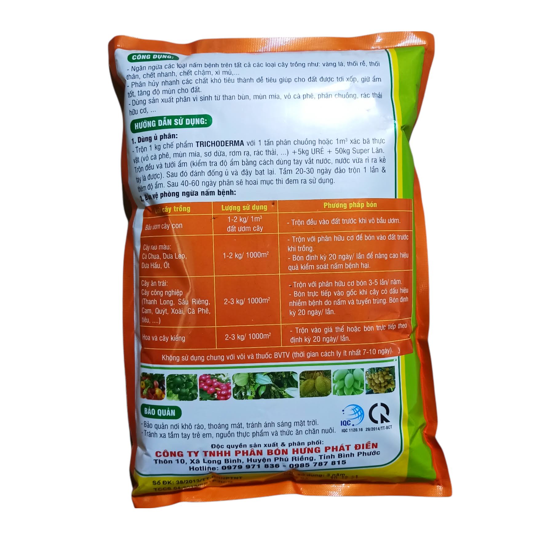 Chế phẩm Trichoderma, nấm đối kháng gói 1 ký