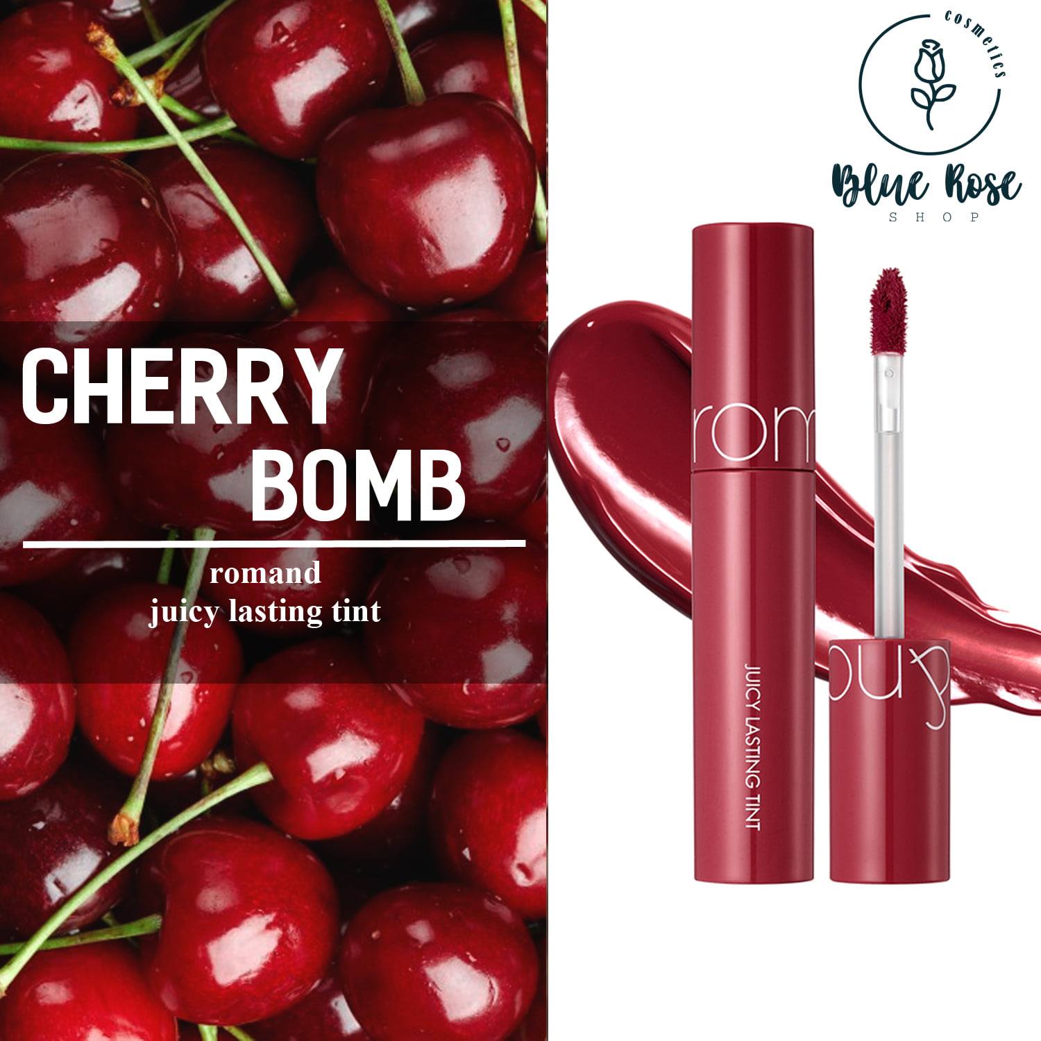 Son Romand Juicy Lasting Tint 12 CHERRY BOMB Đỏ Cherry Lazada.vn