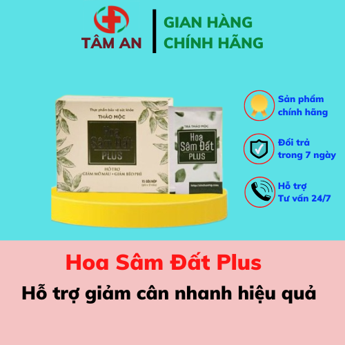 Hoa sâm đất plus - hỗ trợ giảm cân hiệu quả, 1 hộp - tâm an 1
