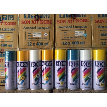 Sơn xịt Kobe 400ml nhiều màu, sơn phủ được mọi bề mặt
