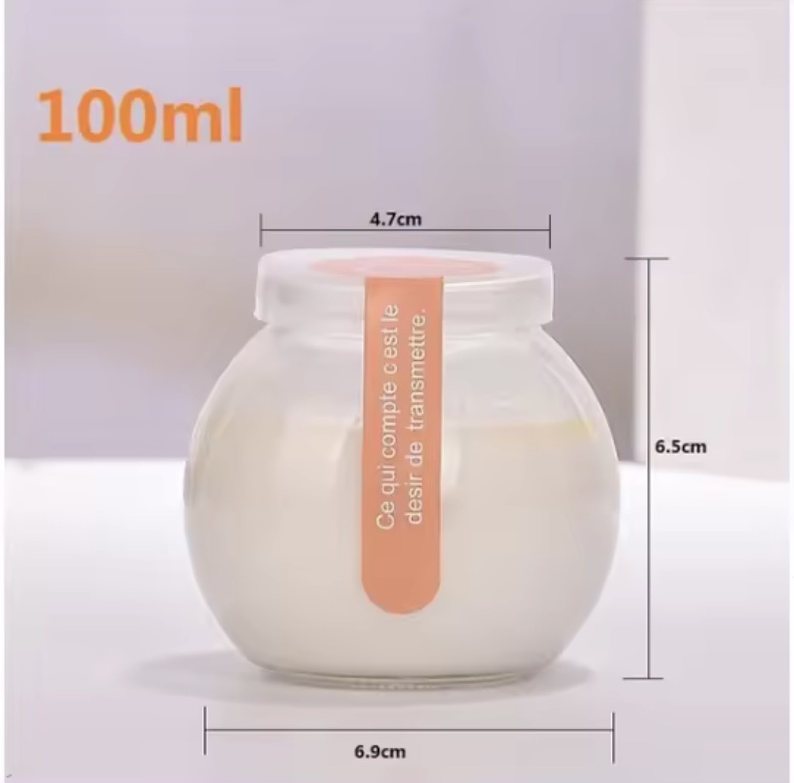 Hũ thuỷ tinh tròn 100Ml nắp nhựa