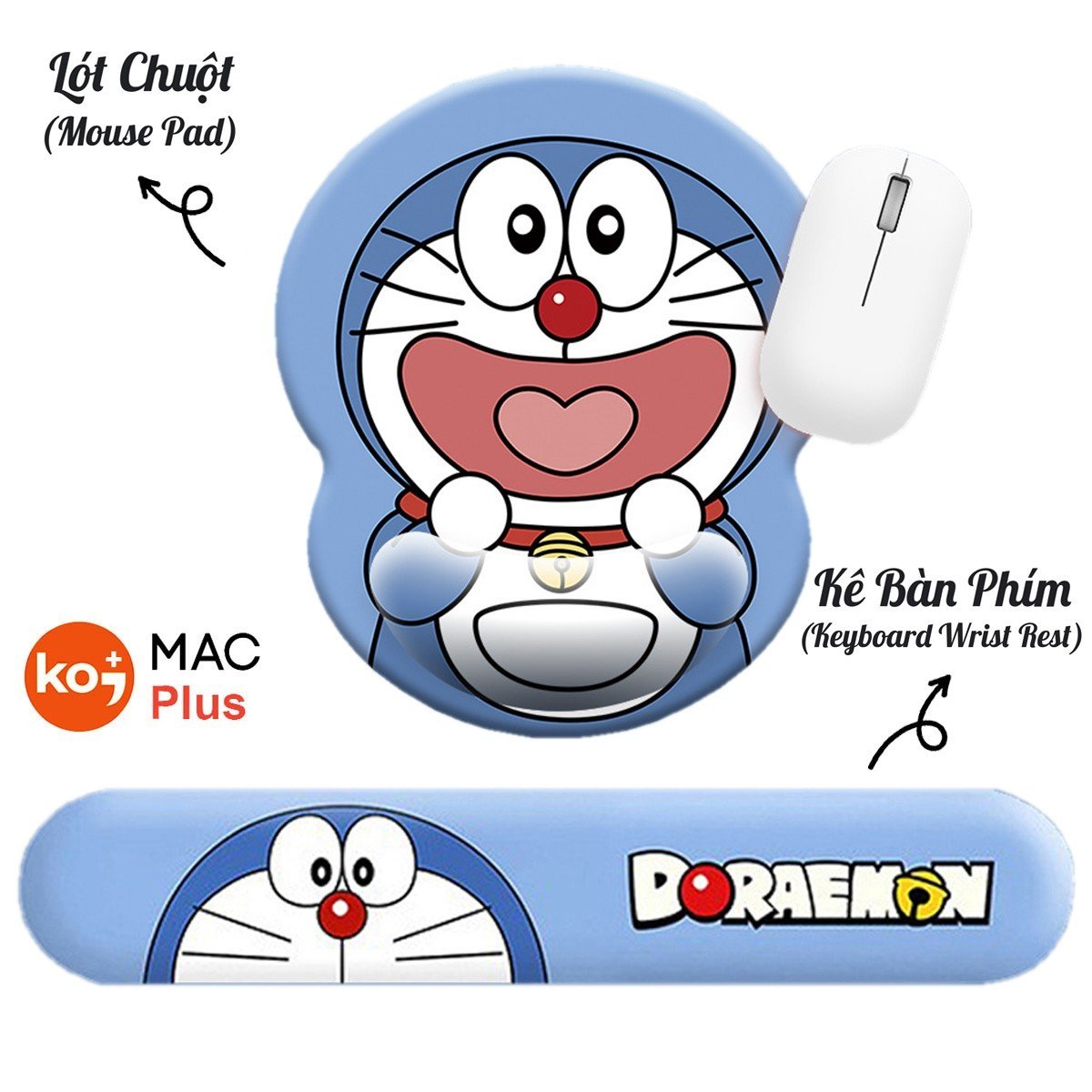 Combo Bộ Lót Chuột Máy Tính & Đệm Kê Bàn Phím Lớn Mouse Pad Gaming vs Slicone Palm Rest  Wrist Rest Cute ( Di Chuột Kê Gõ Chữ Văn Phòng Chống Đau Mỏi Cổ Tay Chơi Game Cao Cấp Dễ Thương Corgi