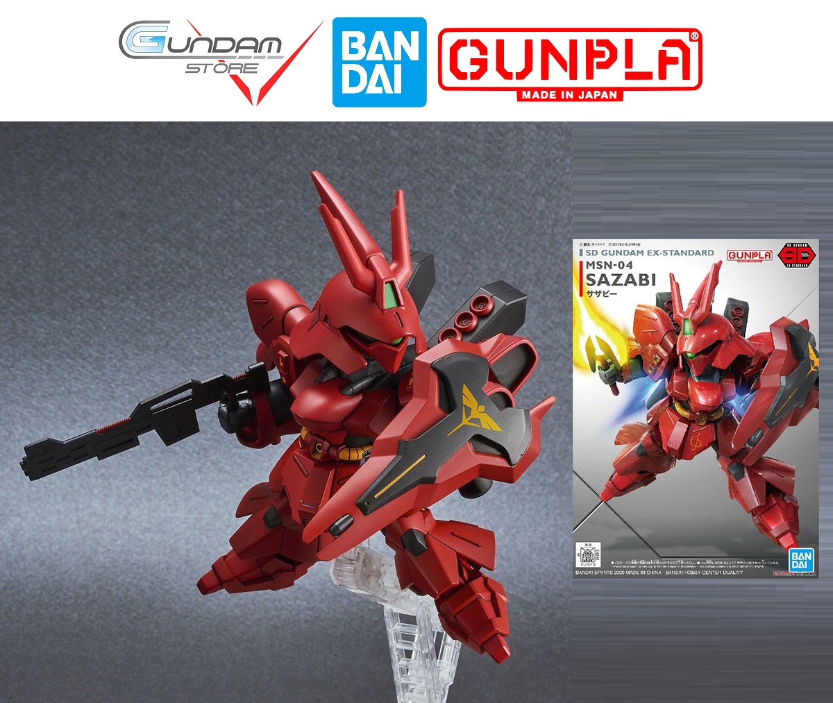 Mô Hình Gundam SD Sazabi EX Standard Bandai Super Deform Đồ Chơi Lắp Ráp Anime Nhật Thương Hiệu : Bandai – Nhật Bản