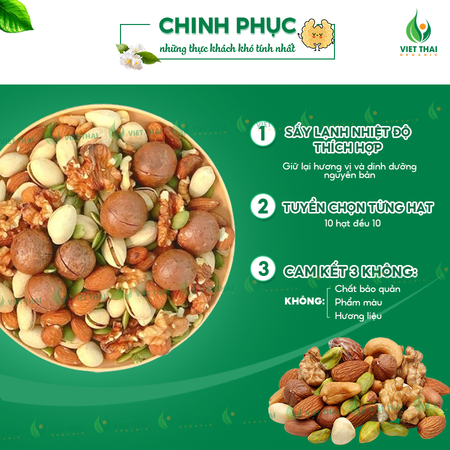 【CAO CẤP】Hỗn Hợp Hạt Mix Mourads Úc 500g (Hạnh nhân óc chó macca hạt bí hạt dẻ cười...)